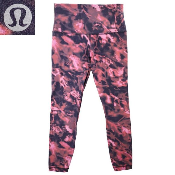 Lululemon Align High Rise Pant Legging Tie Dye Intensity Pink Women's Size 6 - Picture 1 of 15